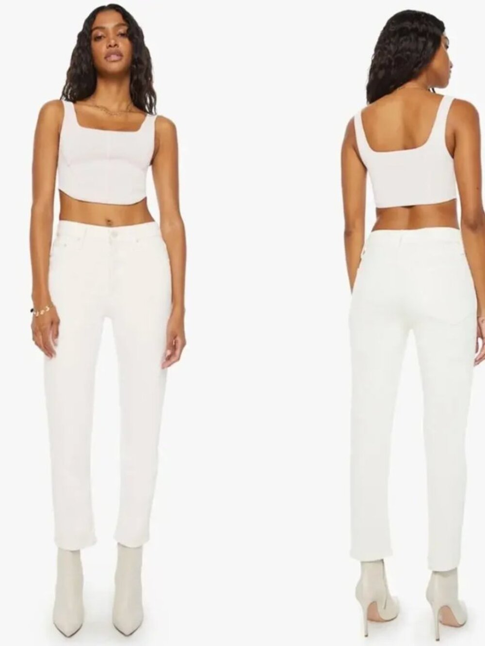 MOTHER Tomcat Ankle Jean in Cream Puffs Size 26 - Picture 2 of 10